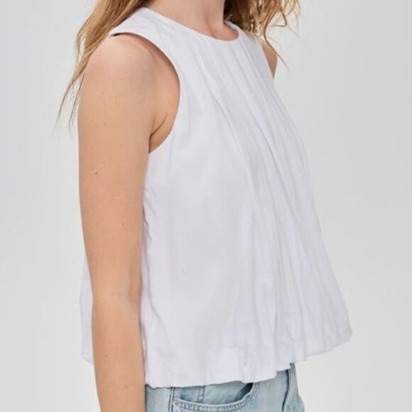 NWT Madewell White Sleeveless Bubble Fashion Top - Small - Picture 14 of 16